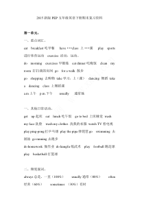 新人教版小学英语五年级下册总复习知识要点