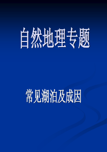 常见湖泊及成因分解
