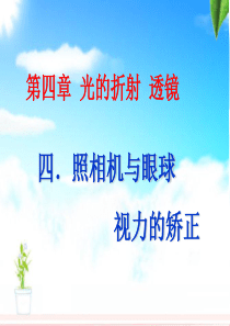 4.4照相机与眼球  视力的矫正ppt课件解析
