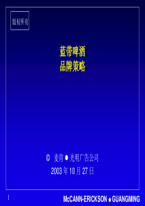蓝带啤酒品牌策略（PPT113页）