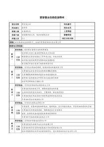 药学部主任岗位说明书