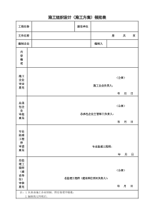 施工组织设计(施工方案)报批表(样表)