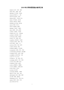 58大学英语四级必备词汇表