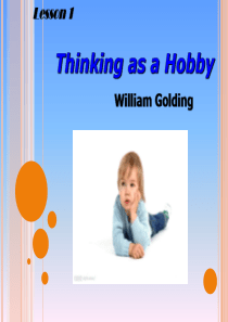 Unit 1 thinking as a hobby