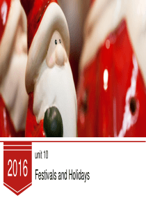 unit 10 festivals and holidays