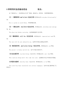 英语6种常用时态的被动语态