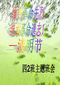 清明节主题班会ppt