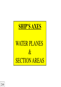 船舶原理1.2 Ship Axes Waterplanes and Section Areas