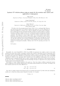 Leptonic CP violation phases using an ansatz for t