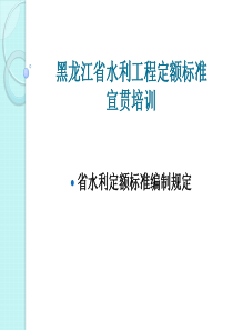 水利工程新定额标准