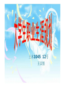 土木工程系大学生职业人生规划.ppt