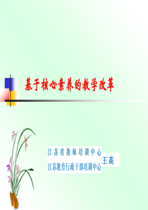 基于核心素养的教学改革