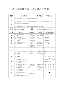 初三立定跳远教案