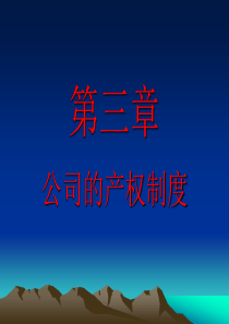 第三章公司的产权制度