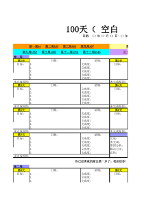 100天计划表