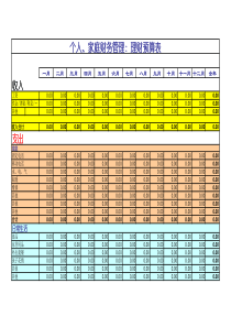 个人、家庭财务管理：理财预算表