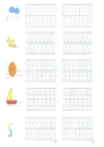 数字描红(可直接打印)