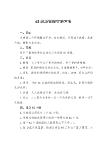 866S现场管理实施方案