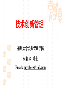 技术创新管理讲义 创新与企业竞争优势