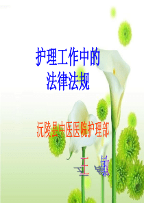 护理工作中的法律法规