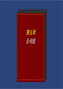 第五章公司法--财务会计法律与法规