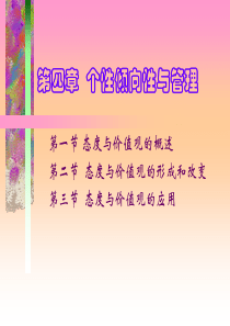 第四章  个性倾向性与管理