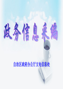政务信息培训讲义