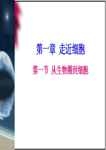 1-1 从生物圈到细胞 课件