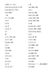 苏教译林版小学单词3到6年级整理
