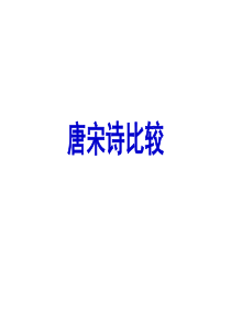 唐宋诗比较