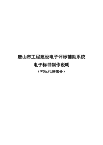 唐山工程建设电子评标辅助系统
