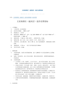 酒店造价估算