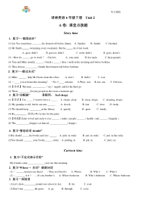 译林英语6B-U2考点精练