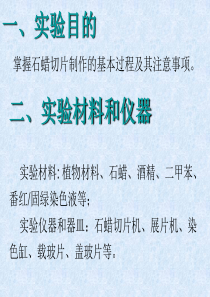 植物组织石蜡切片的制作