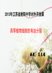 植物细胞有丝分裂(公开课)