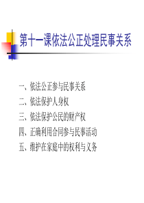 第十一课依法公正处理民事关系