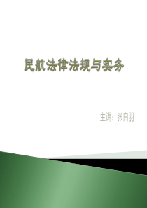 张白羽民航法律法规与实绪论