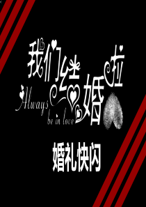 快闪婚礼抖音风时尚浪漫婚礼视频PPT模板