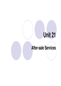 商务英语基础(下) Unit 21 After-sale Services