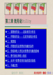 西方经济学温州大学效用论Utility