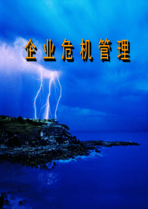 企 业 危 机 管 理