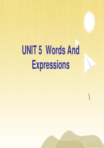 Unit 5 单词讲解