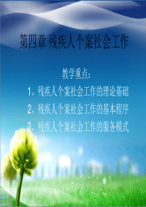 第四章 残疾人个案社会工作