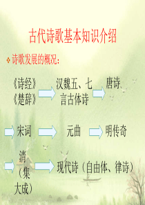 诗歌常识介绍
