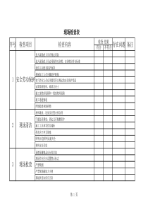 施工现场检查表