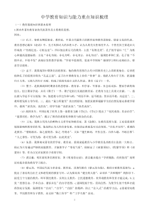 中学教育知识与能力重点知识-梳理