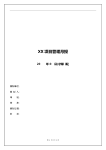 模板-工程管理月报