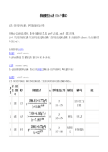 暴雨强度公式表