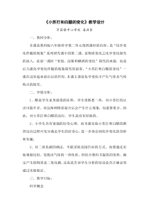 《小苏打和白醋的变化》教学设计