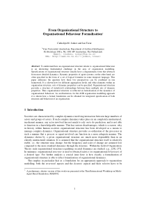 From Organisational Structure to